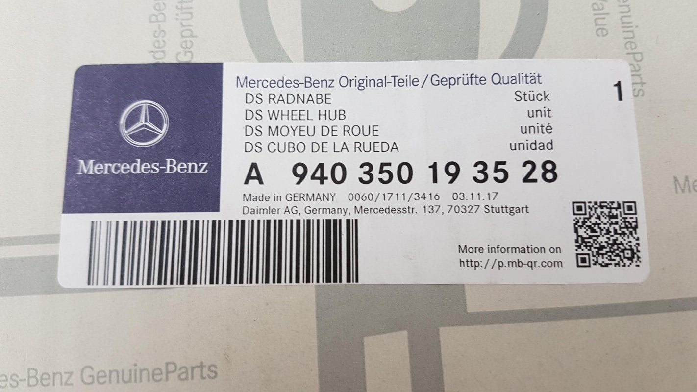 Original OE MERCEDES-BENZ Radnabe Reparatursatz A940350193528