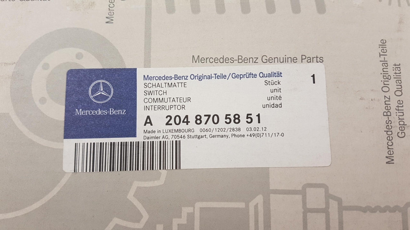 Original MERCEDES-BENZ C W204 GLK X204 Sitzbelegungsmatte links A2048705851