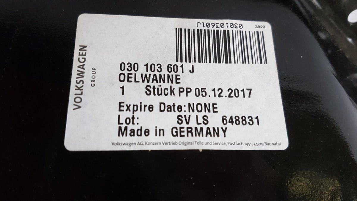 Original VW Caddy Polo SKODA Fabia SEAT Cordoba Ibiza 1.4 Ölwanne 030103601J