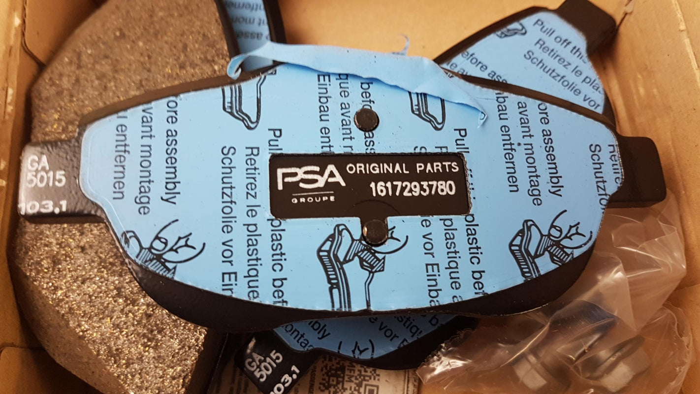 Original CITROEN C4 Cactus Bremsbeläge Satz Vorne 1617293780