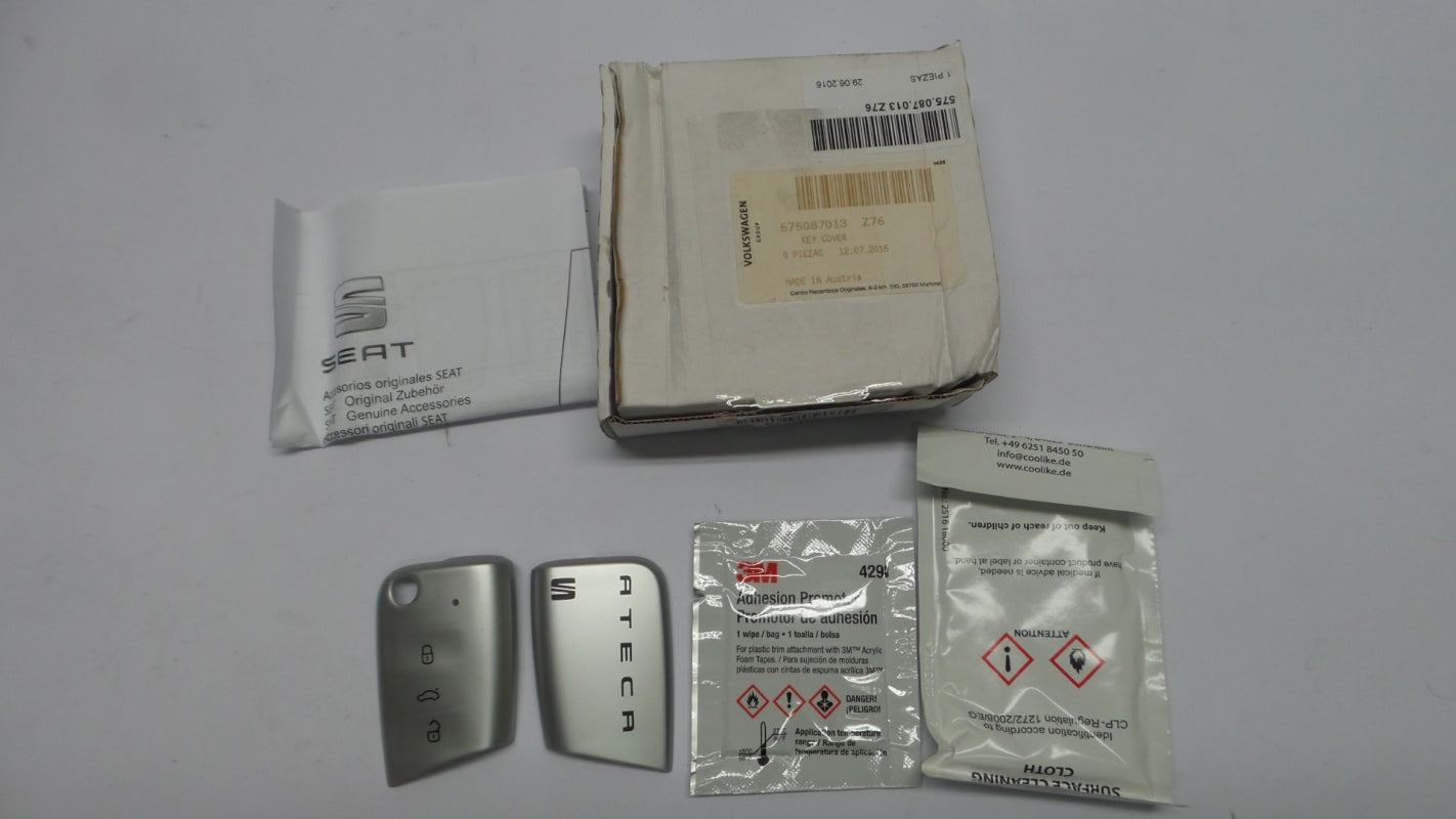 Original SEAT Ateca Schlüsselabdeckung crossover-silber 575087013Z76