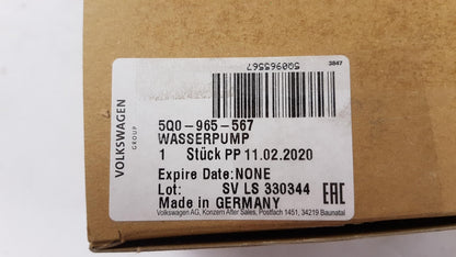 Original OE Volkswagen Zusätzliche Wasserpumpe 5Q0965567