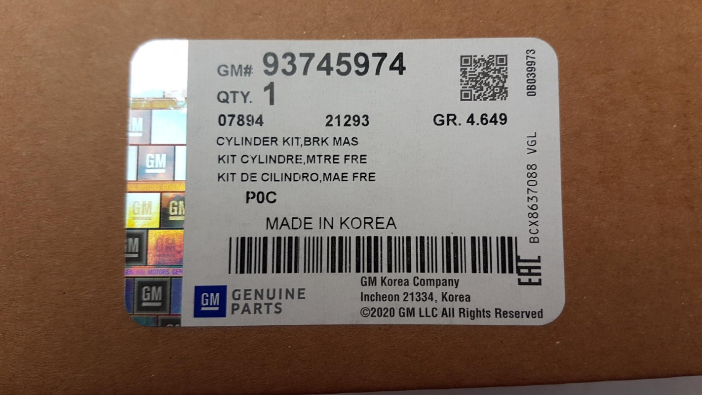 Original OPEL Antara CHEVROLET Captiva (C140) Hauptbremszylinder 93745974