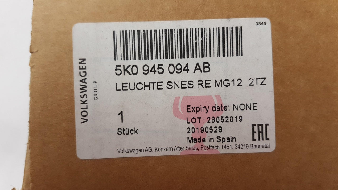 Original VW Golf Mk6 Heckleuchte Schlussleuchte innen rechts 5K0945094AB