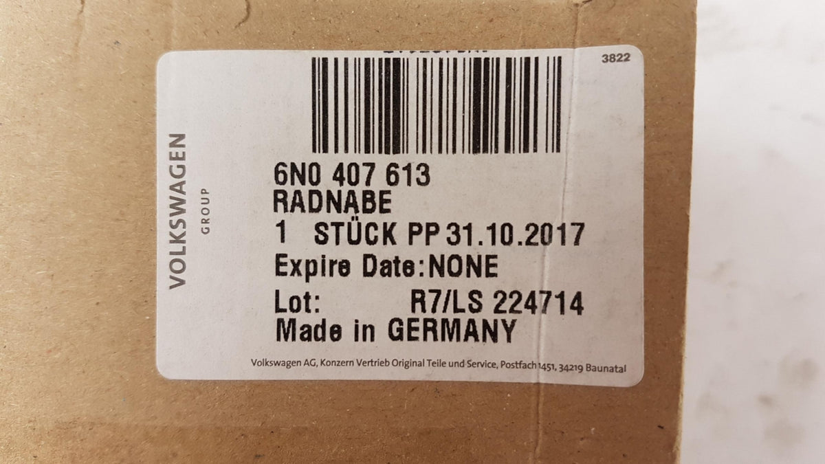 Original OE Volkswagen Radnabe 6N0407613