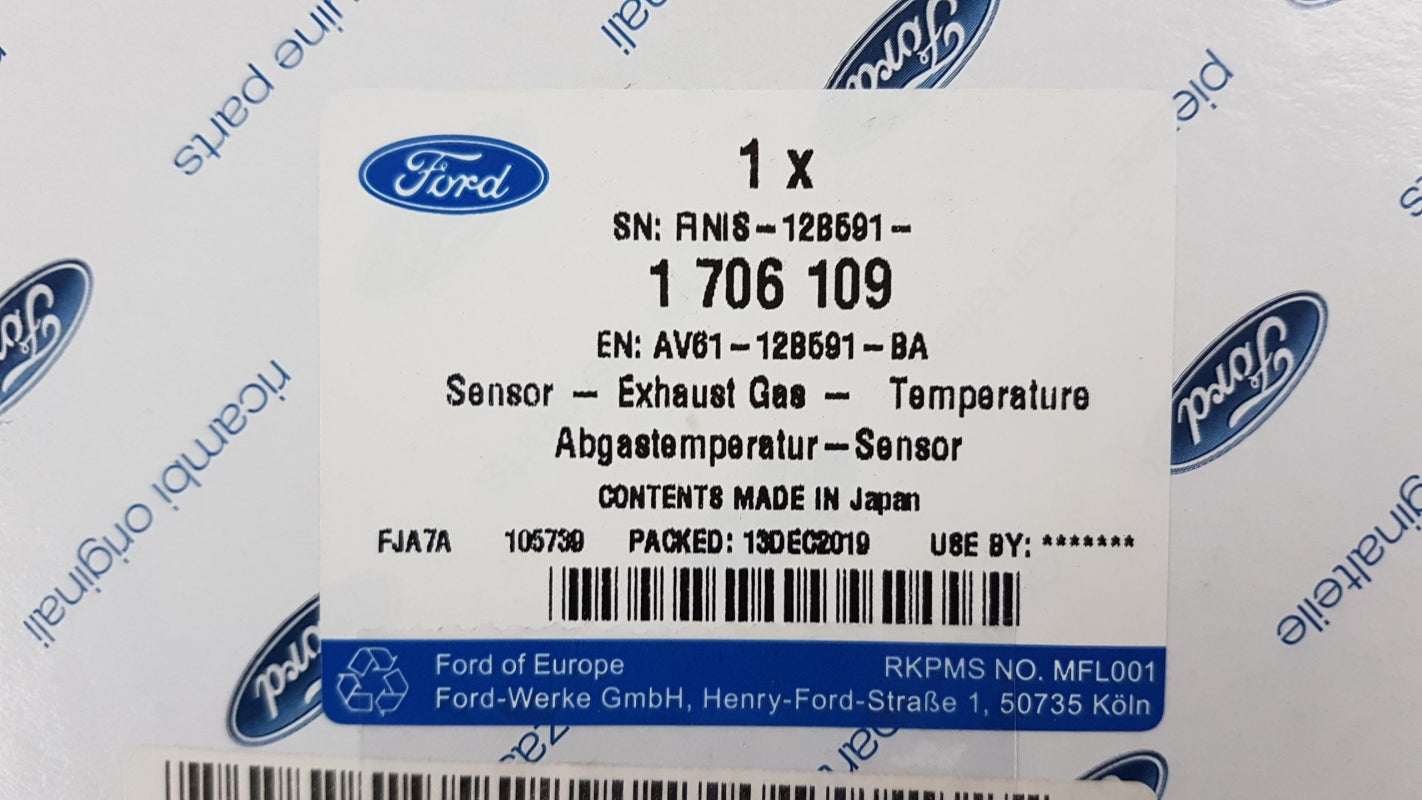 Original FORD Transit Connect TC7 C-Max II Focus Abgastemperaturgeber 1706109