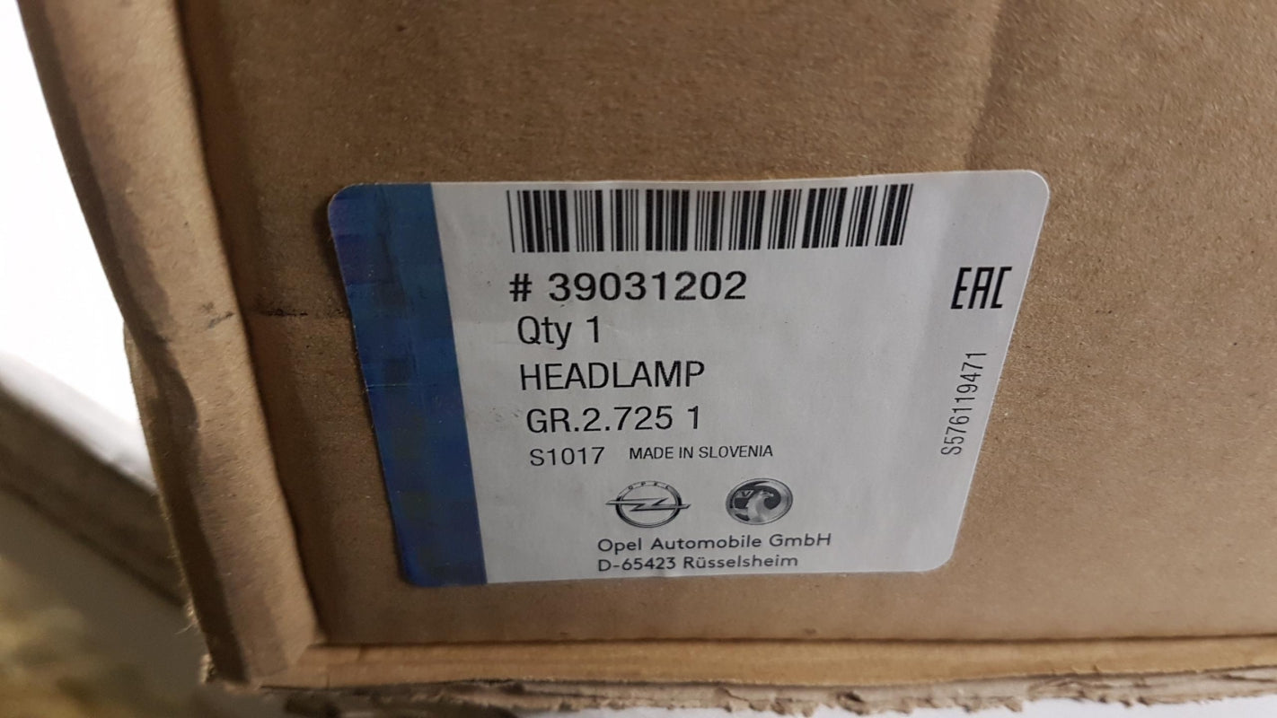 Original OPEL Insignia-A Scheinwerfer Halogen Rechts 39031202