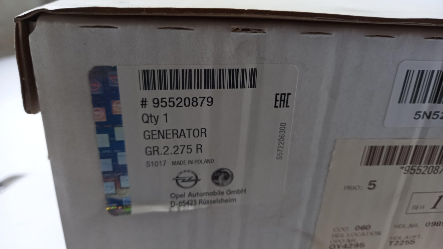 Original OE OPEL Lichtmaschine 95520879