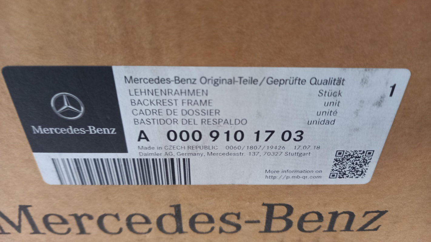 Original MERCEDES-BENZ E-Klasse W238 Rückenlehne-Rahmen A0009101703