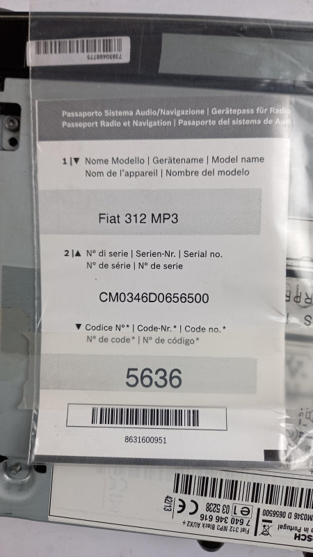 Original OE FIAT CD-Wechsler 735534184