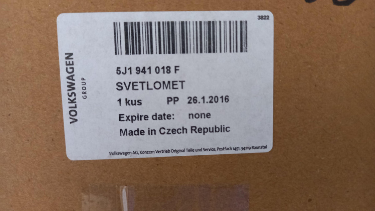 Original SKODA Fabia II '10-'14 Halogen Hauptscheinwerfer rechts 5J1941018F