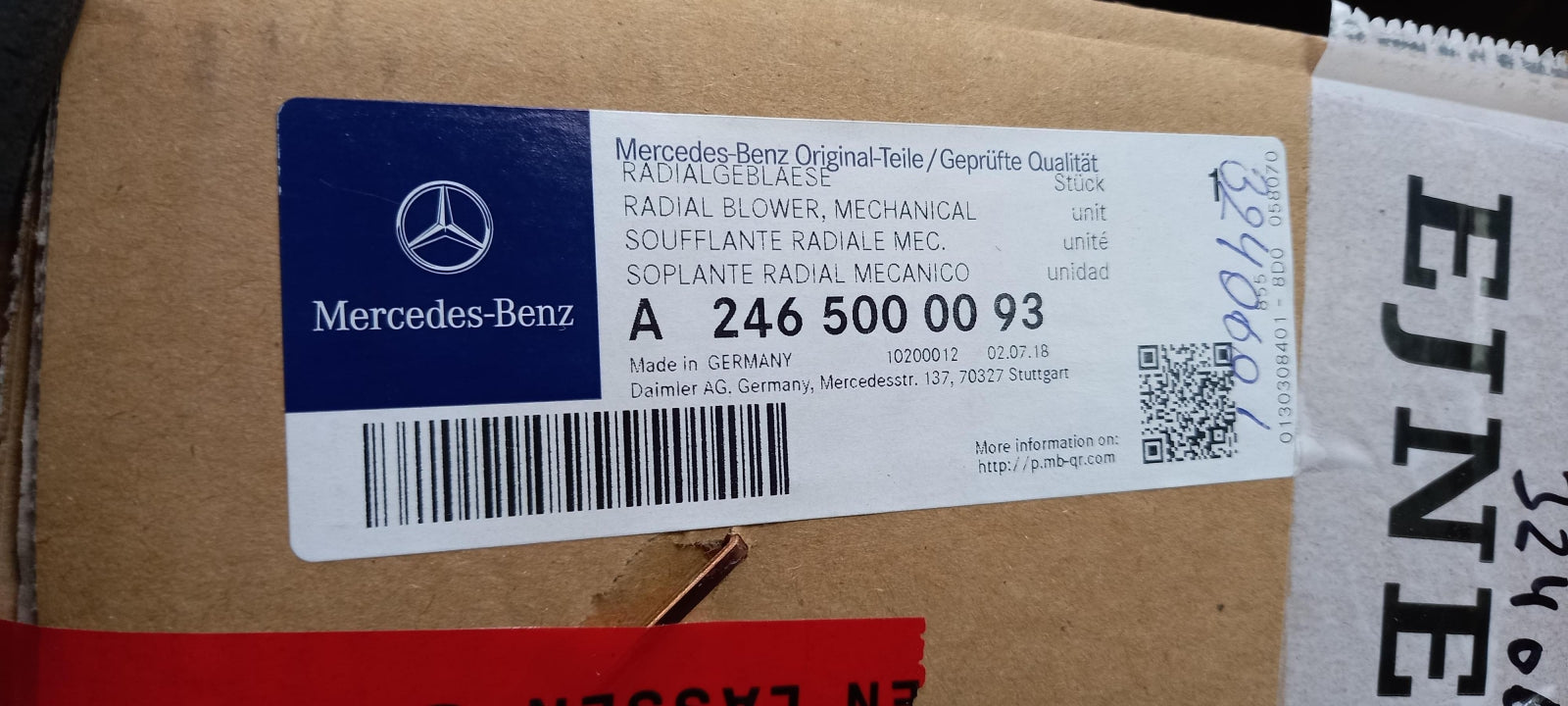 Original OE MERCEDES-BENZ Motorkühlung Lüfter A2465000093