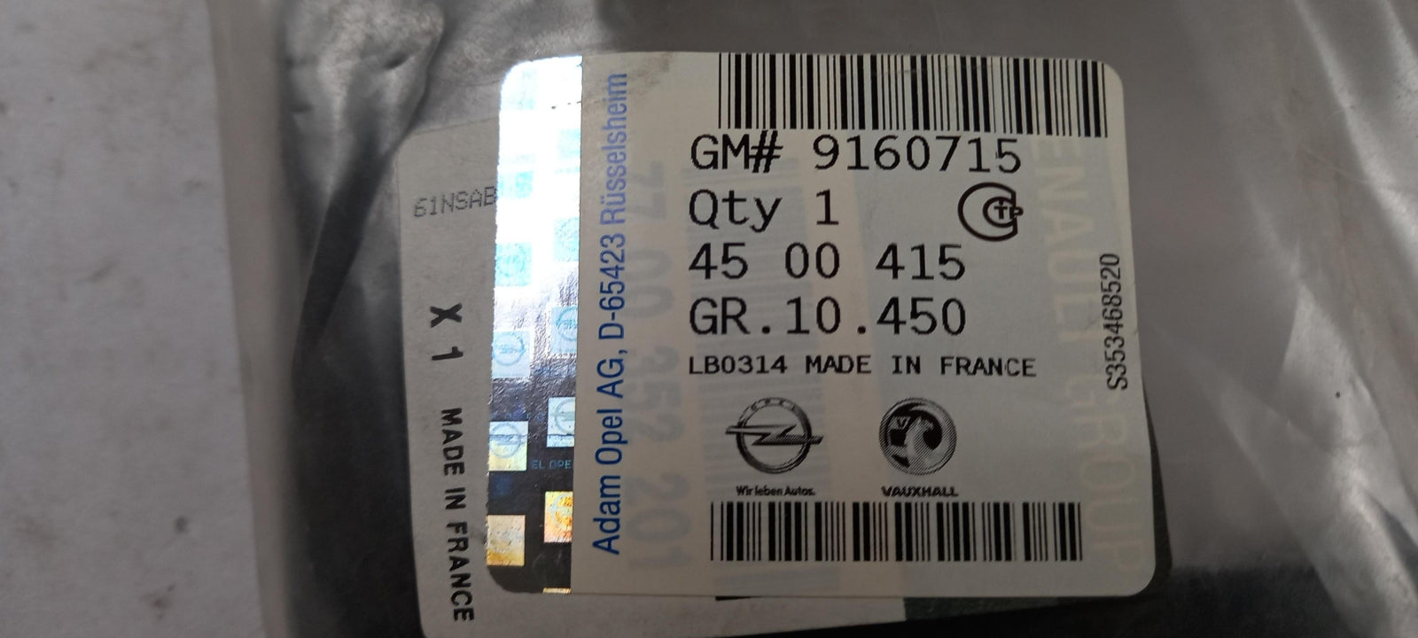 Original OE OPEL Abdeckung 9160715