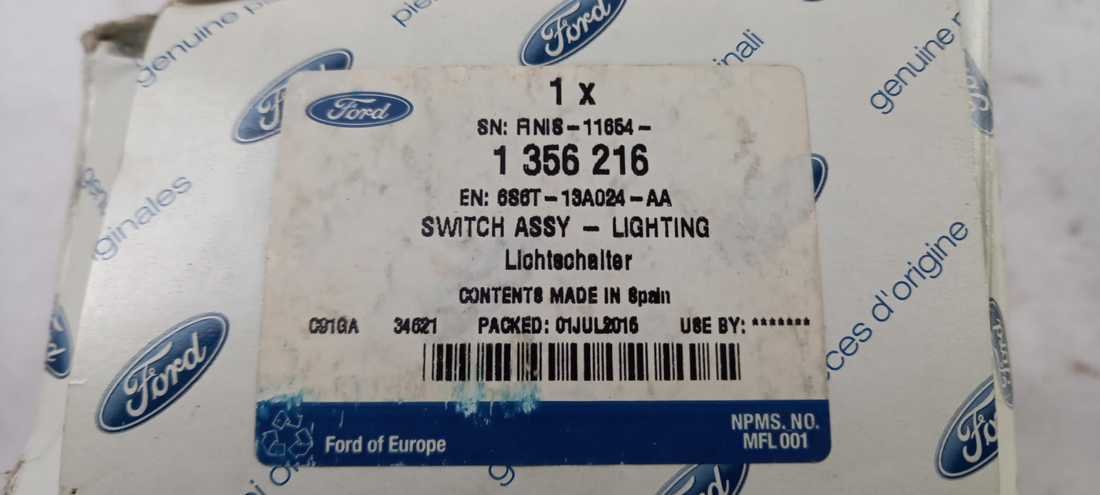 Original OE FORD Scheinwerfer Schalter 1356216