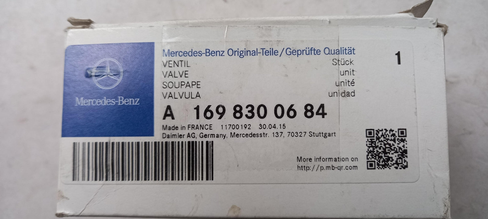 Original MERCEDES-BENZ A W169 B W245 Klimaanlage Expansionsventil A1698300684