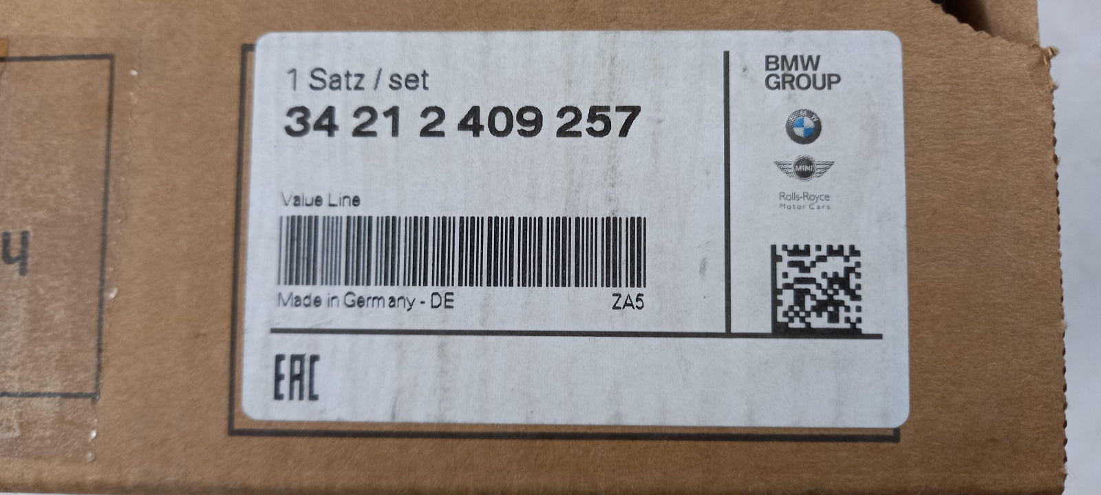 Original BMW X1 E84 Bremsbeläge Satz 34212409257