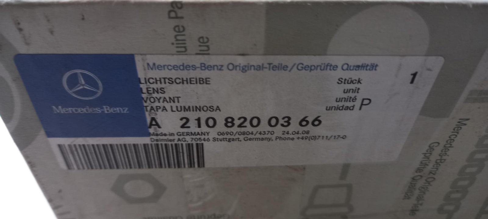 Original OE MERCEDES-BENZ Scheinwerfer Streuscheibe A2108200366