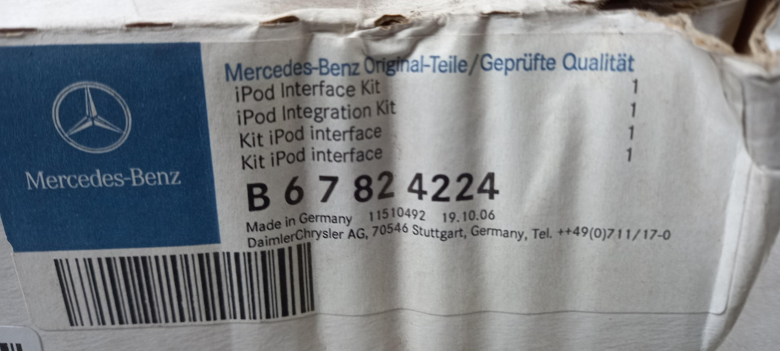 Original MERCEDES-BENZ W209 CLK iPod Interface Satz B67824224