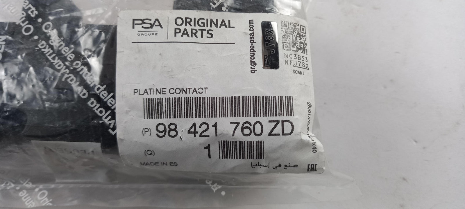 Original OE Peugeot Fensterheberschalter 98421760ZD