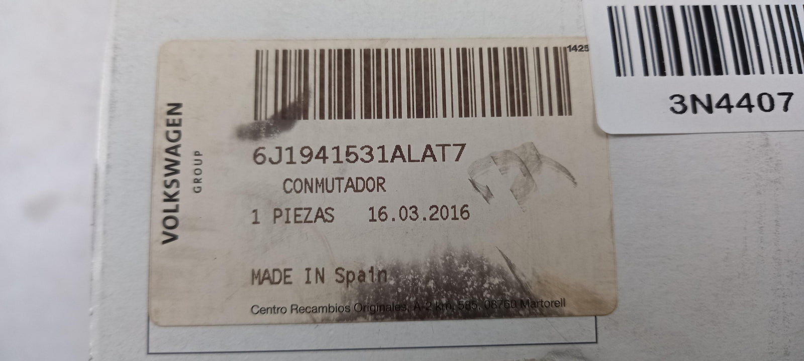 Original OE Volkswagen Scheinwerfer Schalter 6J1941531ALAT7