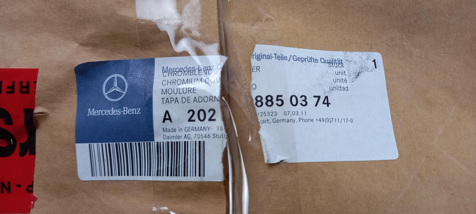 Original OE MERCEDES-BENZ Stoßstangen Zierleiste A2028850374