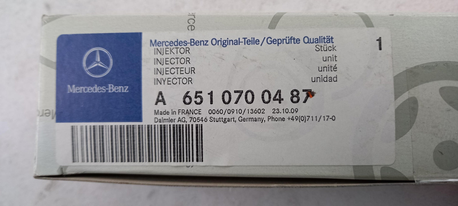 Original OE MERCEDES-BENZ Injektor A6510700487