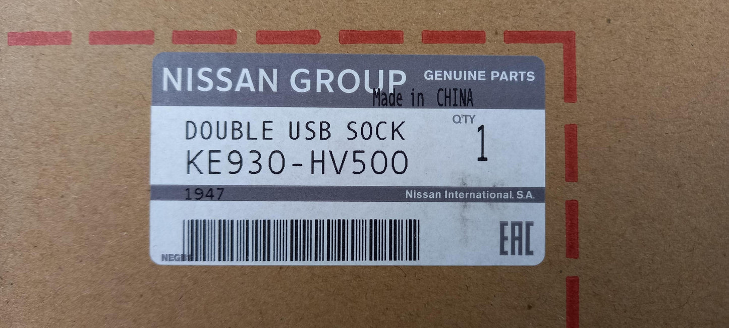 Original NISSAN Qashqai J11 X-Trail T32 Doppel-USB-Ladebuchse Hinten KE930HV500