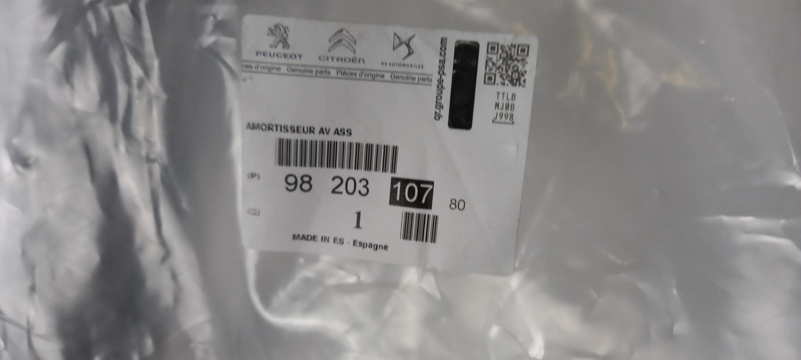 Original OE Peugeot Stoßdämpfer 9820310780