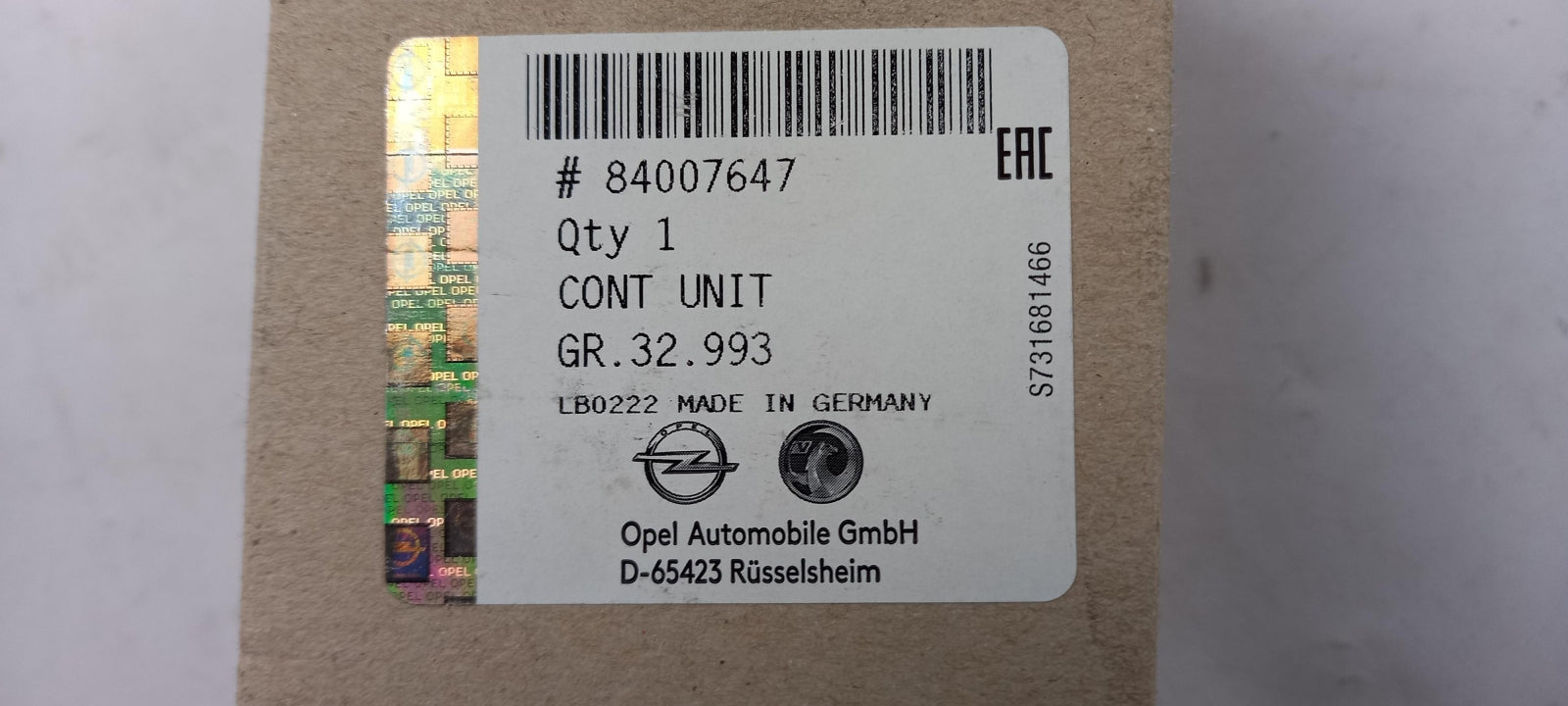 Original GM Buick Cadillac Chevrolet GMC 2014-2017 Steuergerät 84007647