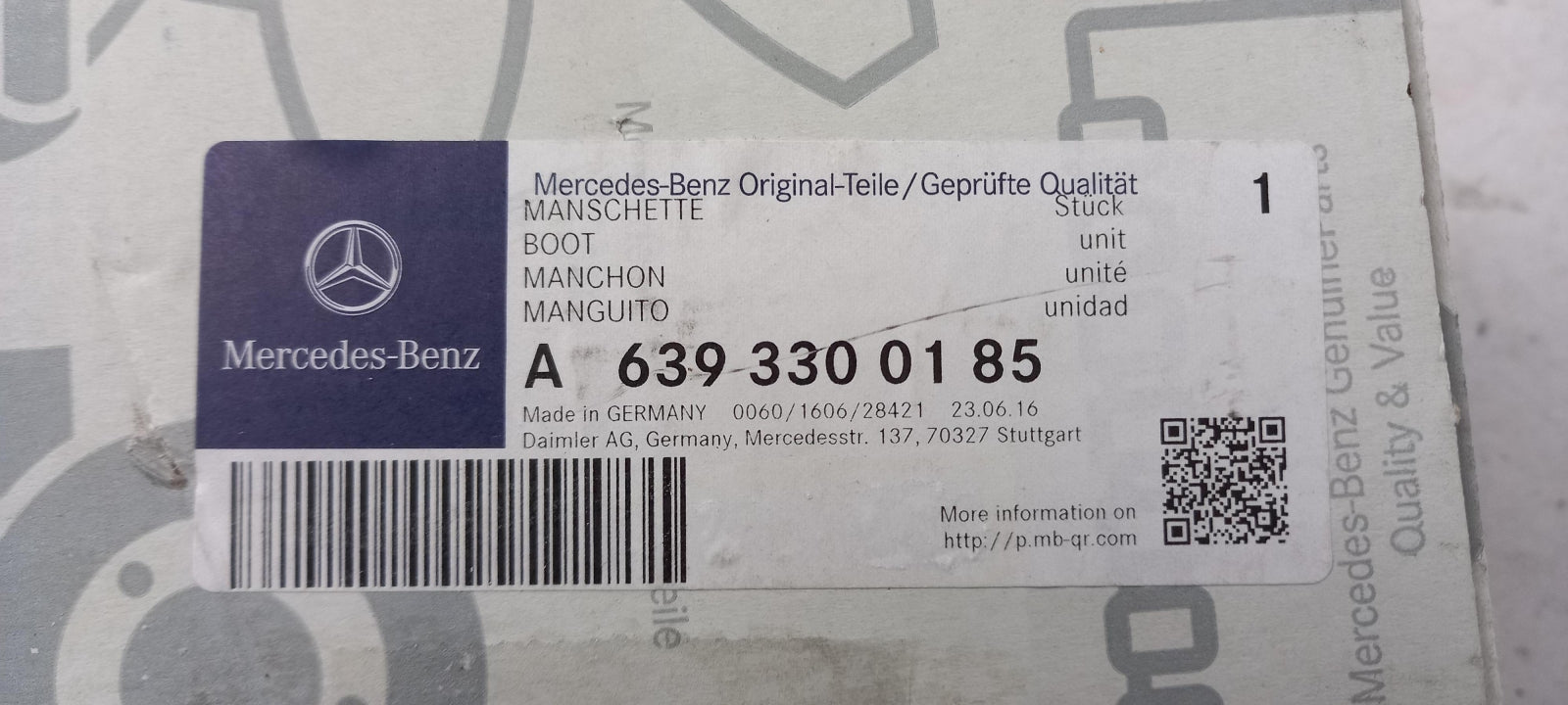 Original OE MERCEDES-BENZ Antriebswelle Faltenbalgsatz A6393300185