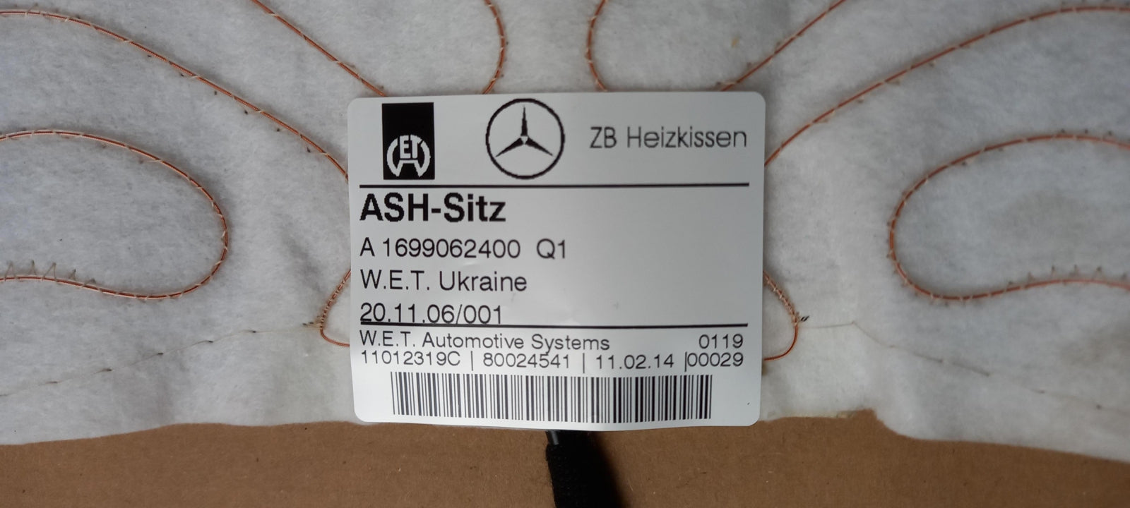Original OE MERCEDES-BENZ Sitzheizung A1699062400