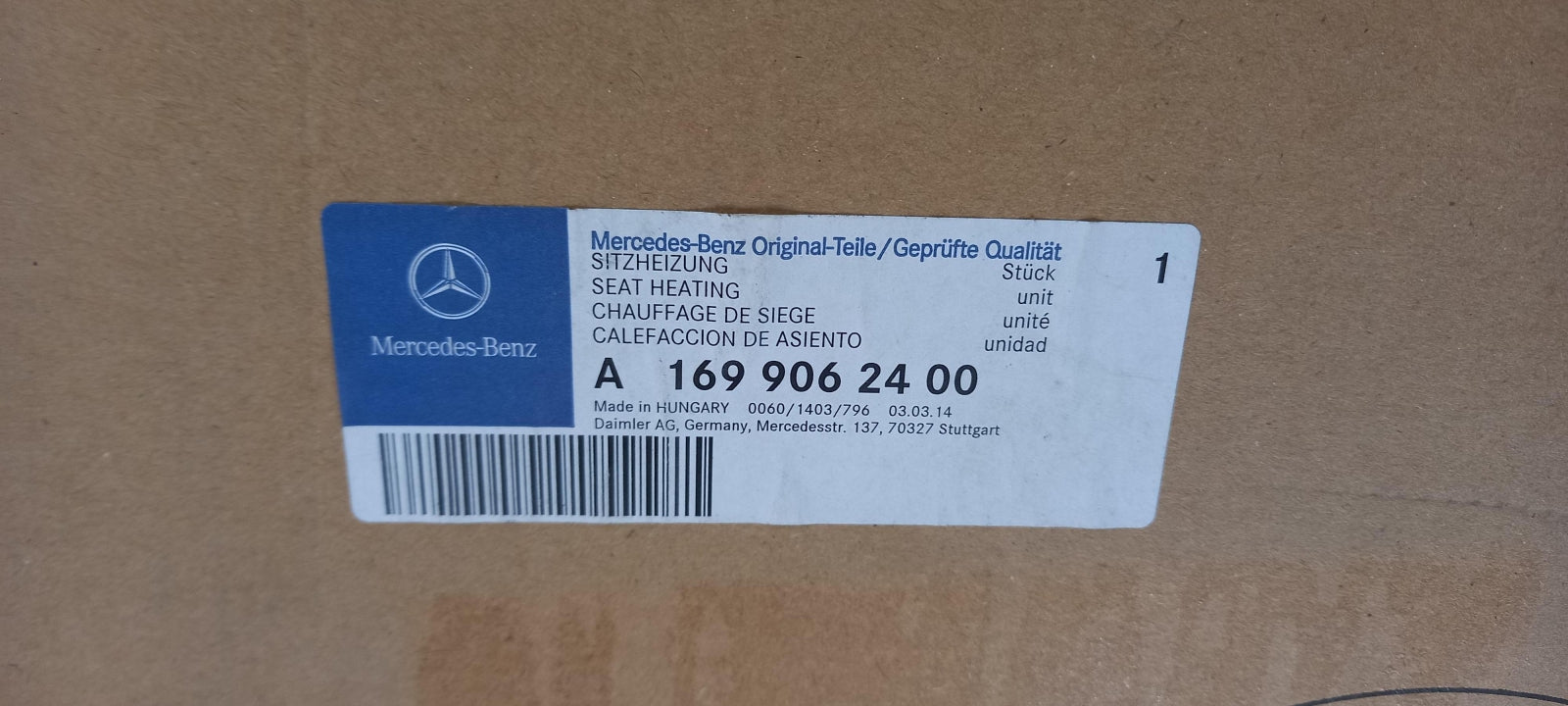 Original OE MERCEDES-BENZ Sitzheizung A1699062400