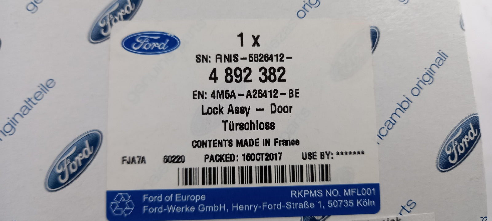 Original OE FORD Türschloss 4892382