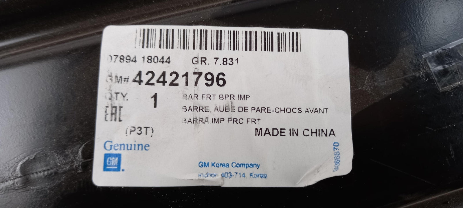 Original OE CHEVROLET Stoßstangen Träger 42421796