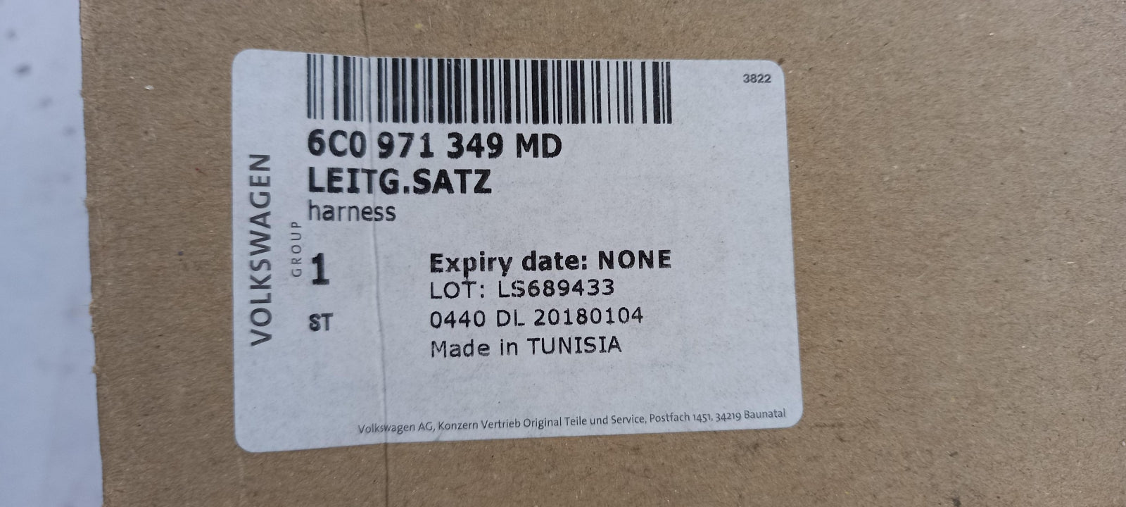 Original AUDI A1 VW Polo 6C SKODA Fabia NJ Lichtmaschinen-Kabelbaum 6C0971349MD