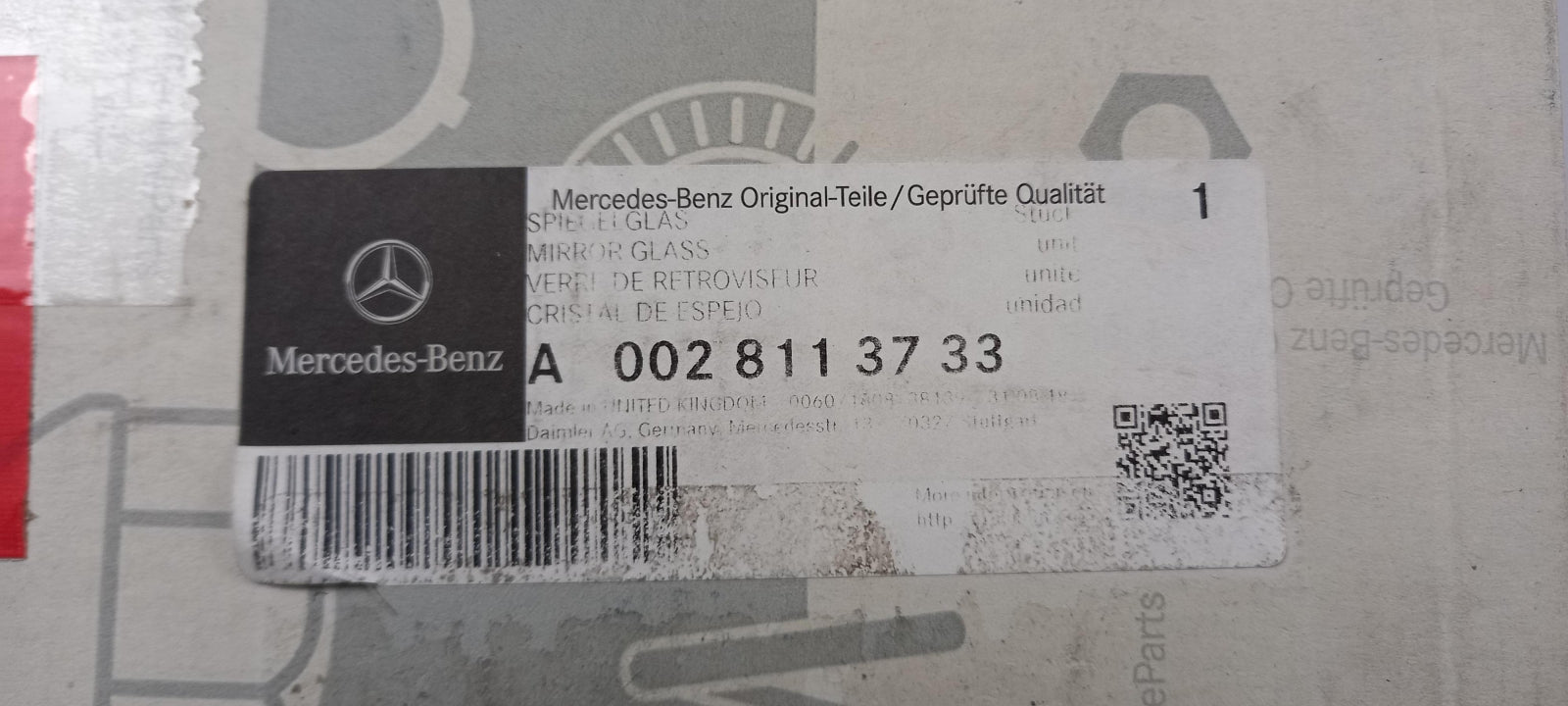 Original MERCEDES-BENZ Actros MP2 / MP3 Außenspiegel Unter Links A0028113733