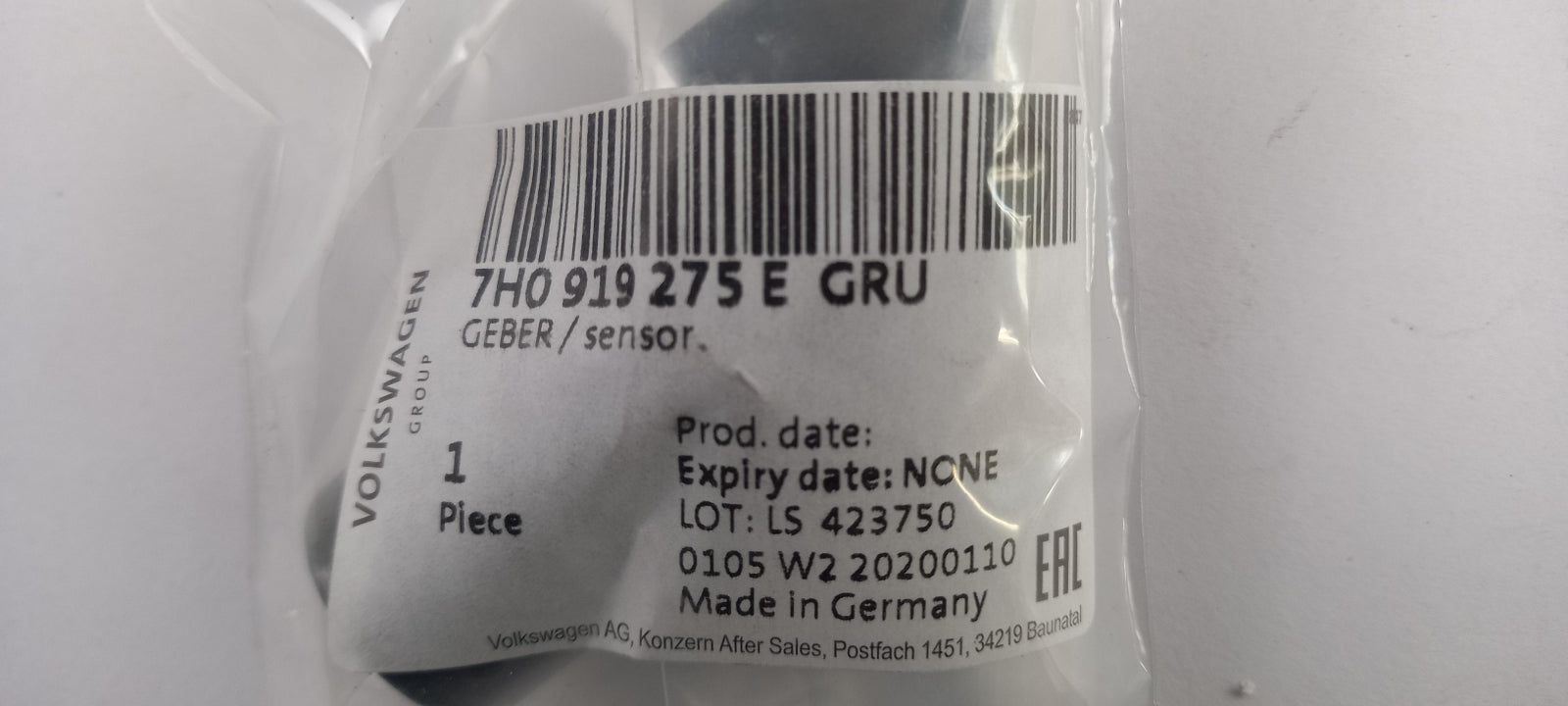 Original OE Volkswagen Parksensor 7H0919275EGRU