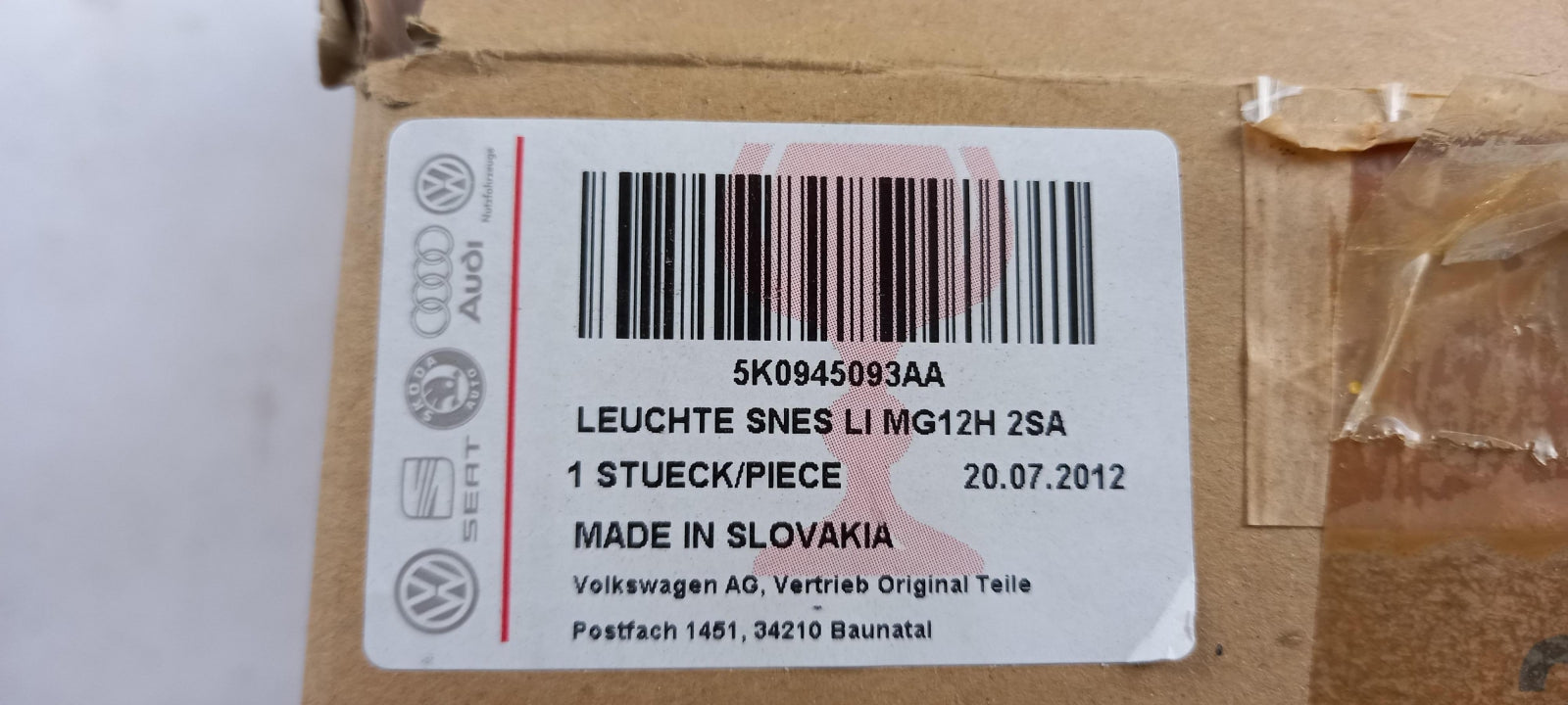Original VW Golf Mk6 Schlussleuchte Heckleuchte innen links 5K0945093AA