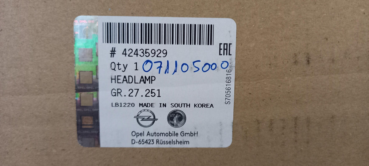 Original OE OPEL Scheinwerfer 42435929