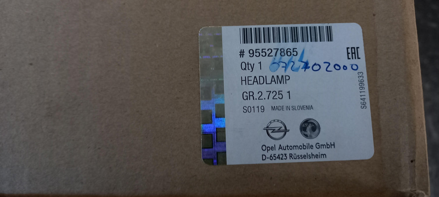 Original OPEL Vivaro-B Scheinwerfer Links Halogen 95527865