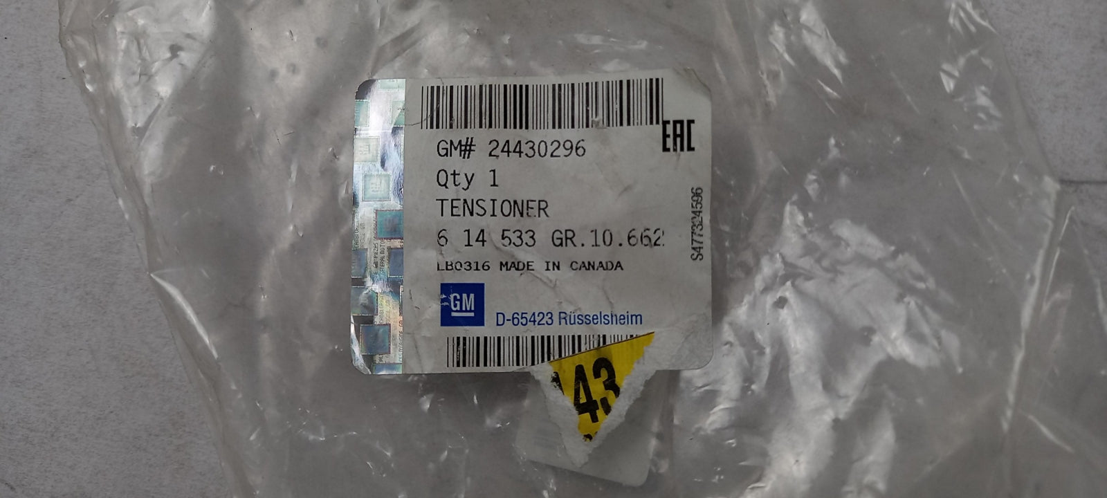 Original OPEL GT Astra-G/H Vectra-B/C Zafira-A/B 2.0/2.2i Riemenspanner 24430296