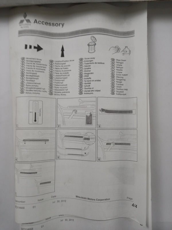 Original OE MITSUBISHI Einstiegsleisten Satz MZ314668