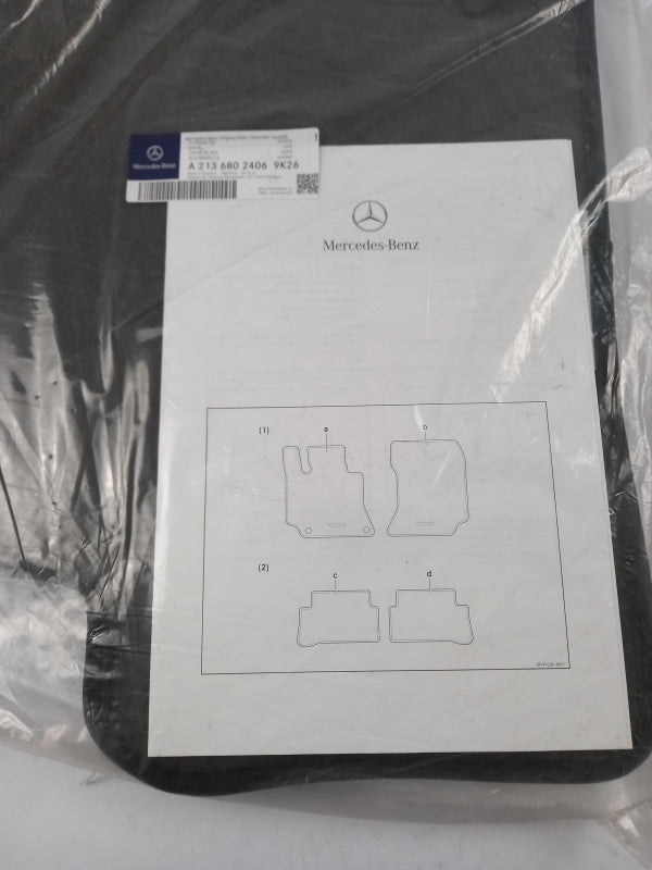 Original MERCEDES-BENZ E-klass W213 Fußmattensatz schwarz hinten A21368024069K26