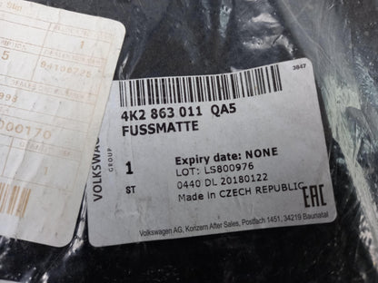 Original AUDI A6 4A A7 4K RHD Fußmattensatz Textil schwarz 4K2863011QA5