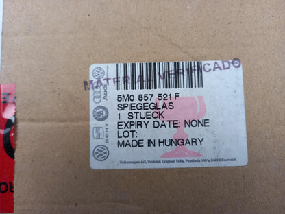 Original VW Golf V Passat B6 Eos 1F Außenspiegelglas links 5M0857521F