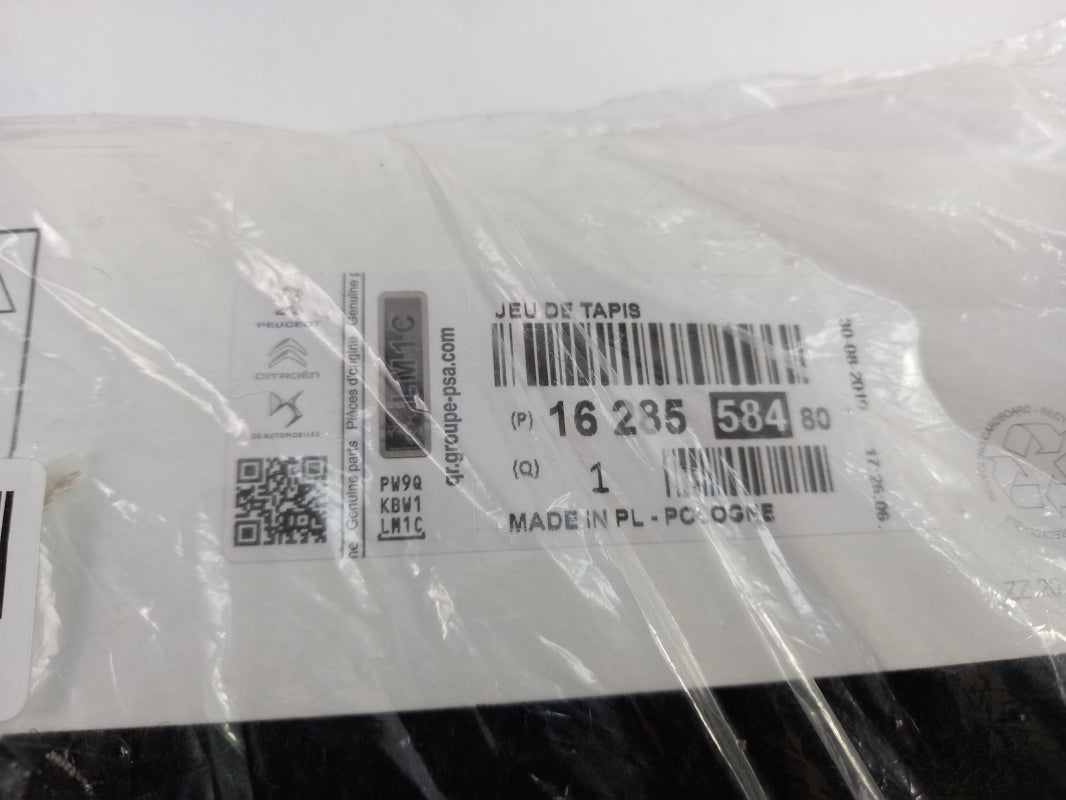 Original PEUGEOT Rifter 2018> Fußmattensatz 4-teilig Textil schwarz 1628558480