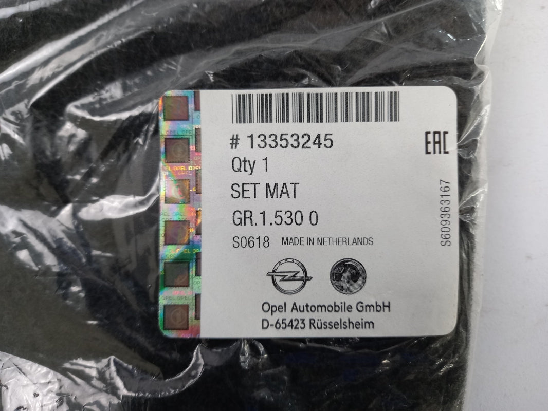 Original OPEL Zafira-C Tourer Fußmattensatz 4-teilig Textil anthrazit 13353245