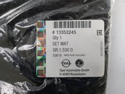 Original OPEL Zafira-C Tourer Fußmattensatz 4-teilig Textil anthrazit 13353245