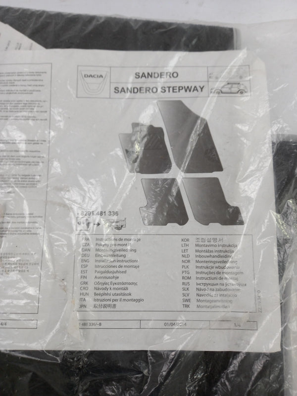 Original RENAULT DACIA Sandero II Fußmattensatz 4-teilig Textil 8201481336