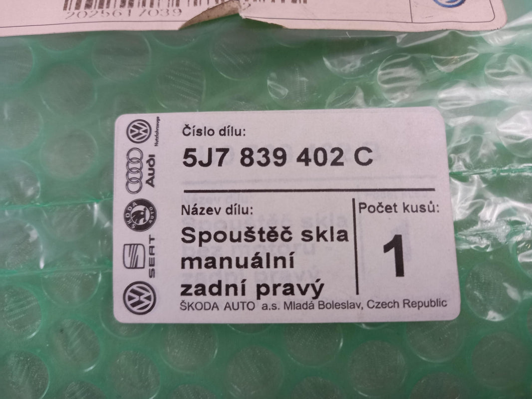 Original OE Volkswagen Fensterheber 5J7839402C